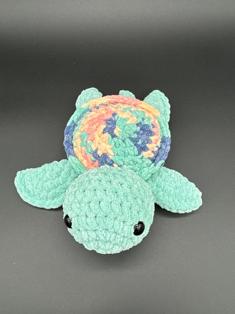 Sea Turtle Stuffed Animal, Sea Turtle, Crochet Sea Turtle, Multi Color ...