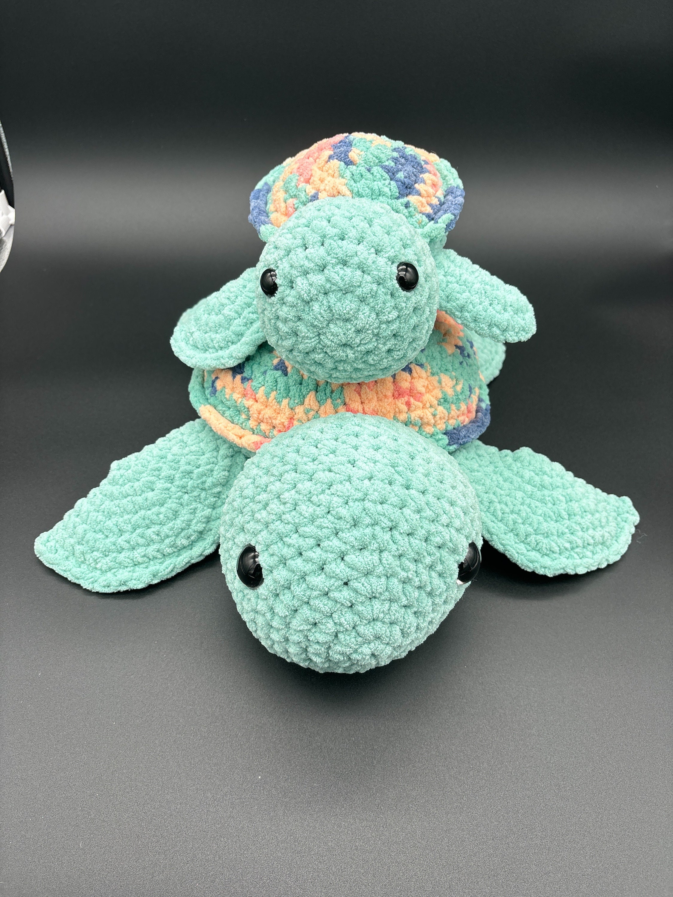 Sea Turtle Stuffed Animal, Sea Turtle, Crochet Sea Turtle, Multi Color ...