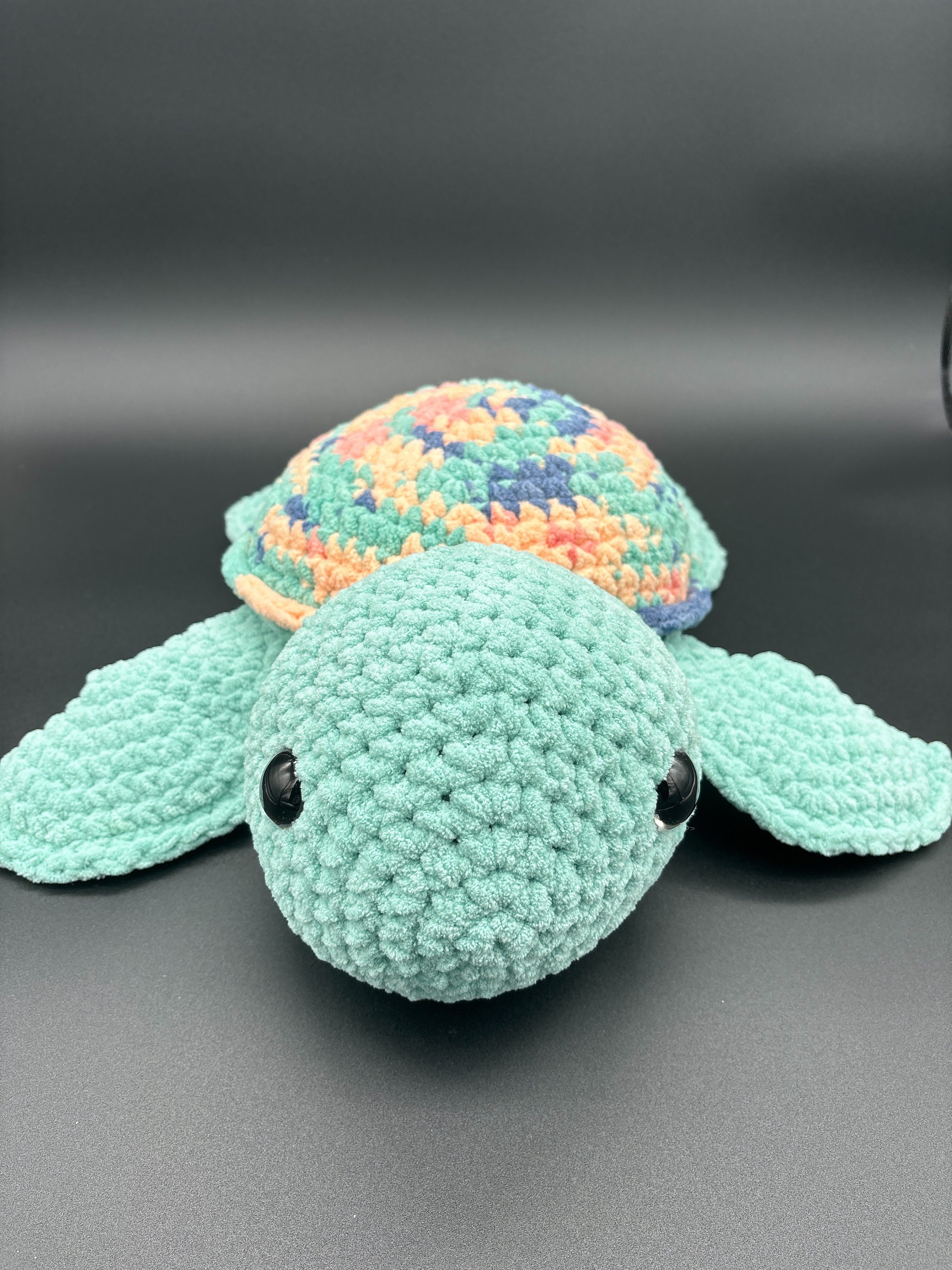 Sea Turtle Stuffed Animal, Sea Turtle, Crochet Sea Turtle, Multi Color ...