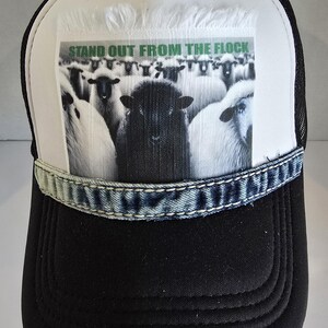 Women&#39;s Trucker Cap Black Sheep Trucker Cap Baseball Cap Black Trucker Cap Accent Hat