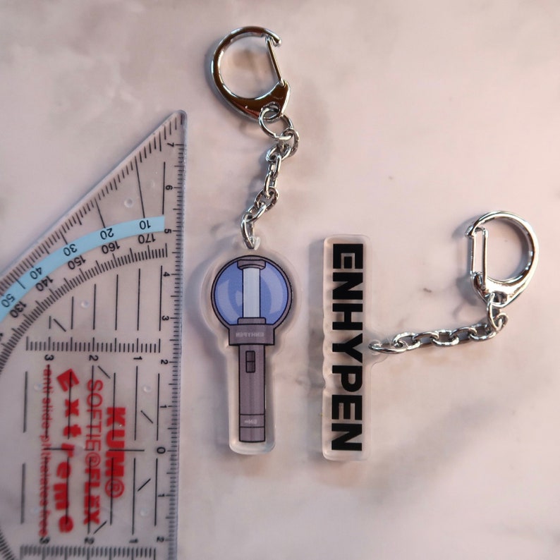 ENHYPEN Keychain Charm / Lightstick / Keyring / Kpop / Acrylic Etsy