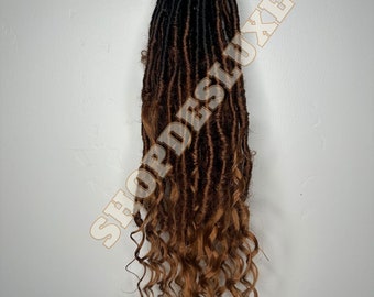 Boho human hair locs -- Ombre 1b/30