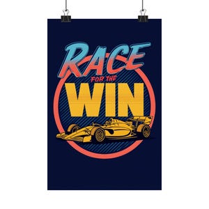 Racing Poster, Sporty Wall Art, Vertical Art Print, F1 Grand Prix Decor, Matte Print, Motorsport Art, Racing Fan Gift