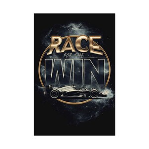 F1 Race for the Win Rolled Poster - Motorsport Wall Art, Formula 1 Racing Decor, Sports Poster, Racing Fan Gift, Home Office Decor
