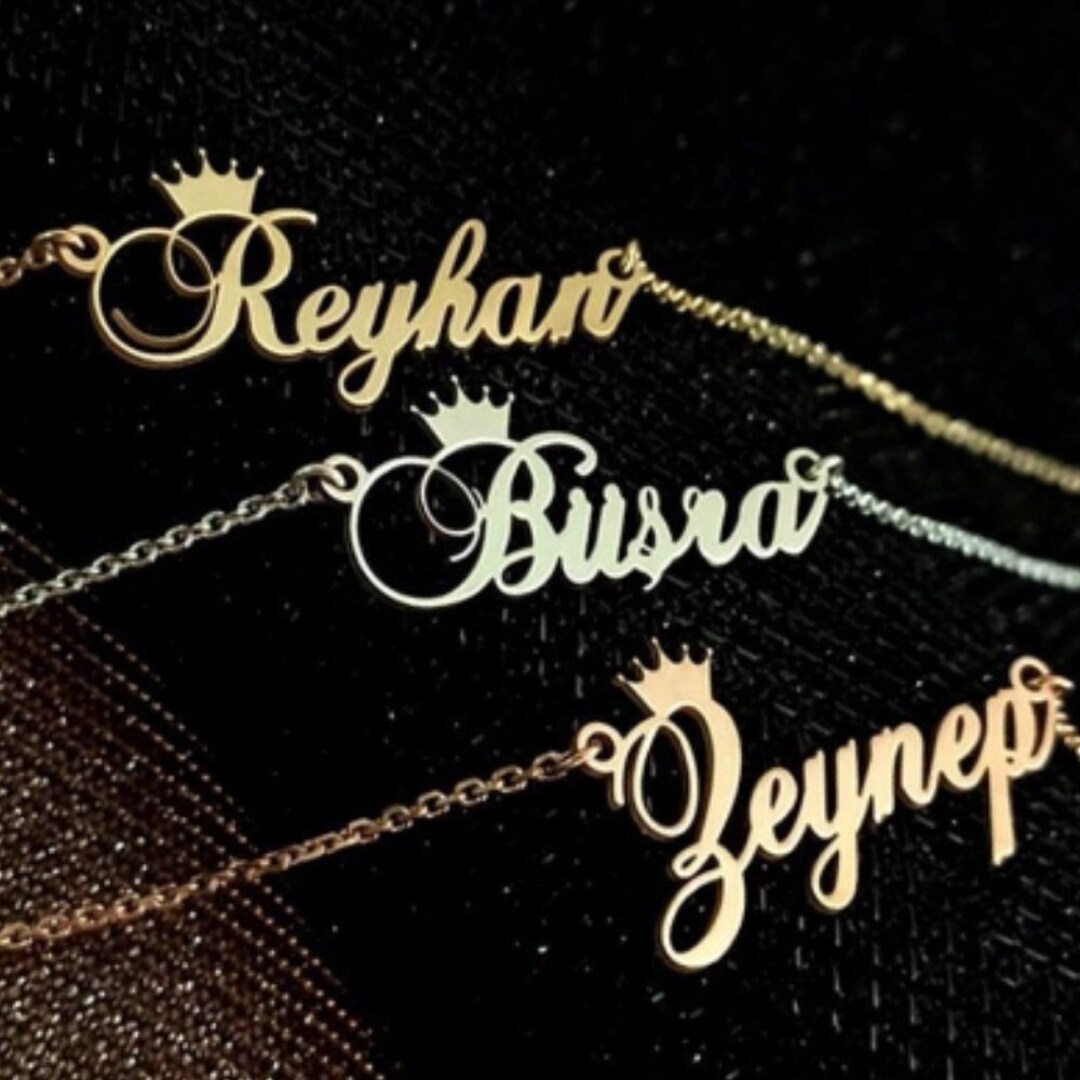 Personalized Name Necklace for Women 3 Different Options Gold Rose