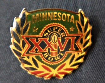 Minnesota Super Bowl XXVI Lapel Pin