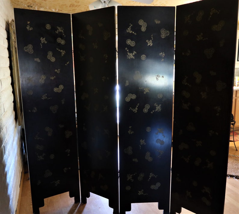 Magnificent Antique Japanese Room Divider Depicts the Four Seasons Etsy