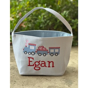 Bolsa personalizada con carta de amor de San Valentín / Seersucker / Cubo de San Valentín para niños / Cubo de tela con un lindo corazón
