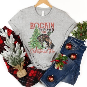 Rodeo Christmas Shirt | Western Holiday T-Shirt | Gift for Her Christmas Graphic Tee