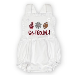 Custom Embroidered Sport Romper | Kid's Custom Outfit | Personalized Gift for Baby | Football Party Clothes | Embroidered Bubble Sunsuit