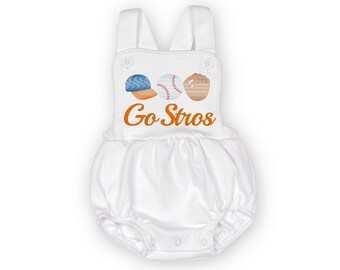 Personalized Baseball Romper with Name | First Birthday Custom Bubble Romper | Boy's Sunsuit Birthday Outfit | Sports Themed Birthday Outfit