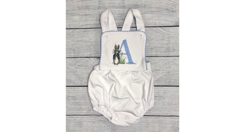 Peter Rabbit Monogrammed Sunsuit Personalized Bubble Romper - Etsy