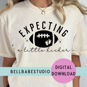 expecting a little kicker SVG png, football Thanksgiving fall baby announcement svg png, fall pregnancy png svg, pregnancy announcement svg