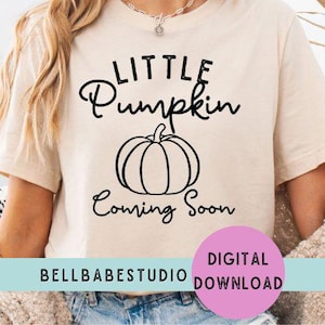 Little pumpkin coming soon png, thanksgiving fall pregnancy announcement PNG SVG, fall pregnancy svg, pregnant svg, pregnancy design