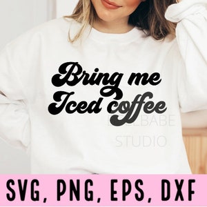 SVG-ontwerpbestand ijskoffie, koffie svg, koffie ontwerp, grappige koffie svg-bestand