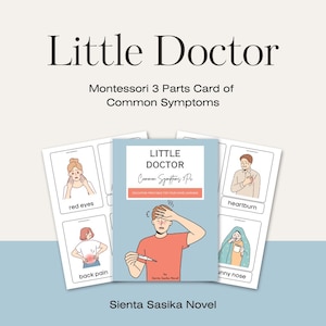 LITTLE DOCTOR: Common Symptoms Flash Cards | Science, Medical, Homeschool, Home learning, Montessori method