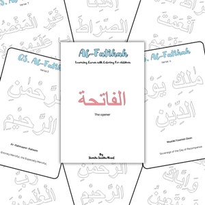 LEARNING QURAN #01 for kids with coloring 5 Surah Al-Ikhlas, Al-Falaq, An-nas, Al-Fatihah, Al-Asr | Memorizing Quran