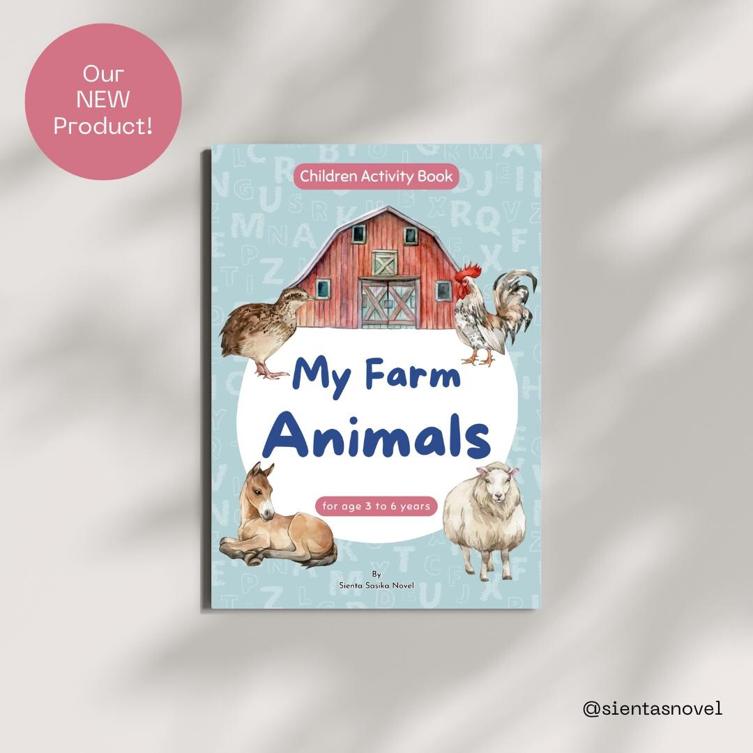 80 Pages Farm Animals Children Activity Book Worksheet Printable - Etsy