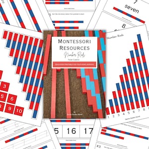 MONTESSORI RESOURCES: Montessori Number Rods Task Cards, Montessori math printable, Montessori Math for Preschoolers. Montessori Math