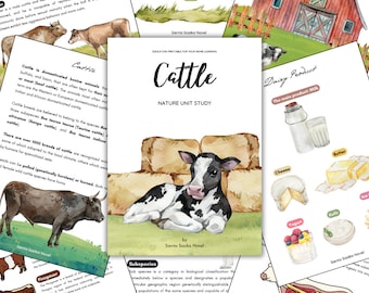 Cattle Unit Study: Nature Science Homeschool (272 Pages) (PDF)