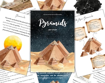 Estudio de la unidad PIRÁMIDES, Antiguo Egipto, Historia, Área cultural, Educación en casa, Montessori, Charlotte Mason