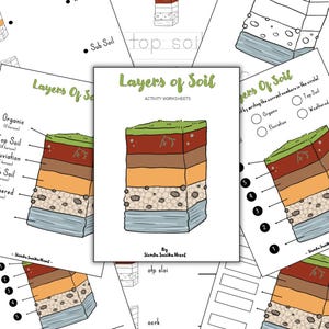 SOIL LAYERS: Montessori 3 parts card and 52 pages worksheet | soil structure, Science, Homeschool, Home learning, Montessori