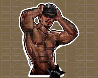 Leather Daddi Die Cut Vinyl Sticker