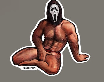Masked Slasher Die Cut Vinyl Sticker