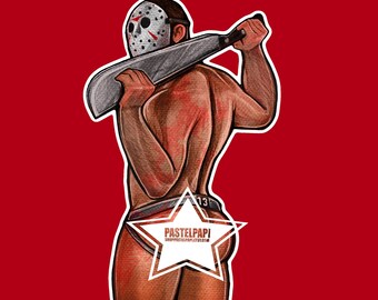 Spooky Jason Die Cut Vinyl Sticker