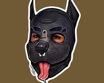 Thirsty Pup Cut Vinyl Sticker