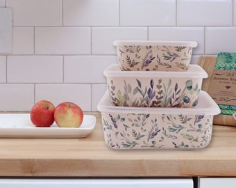 Eco-Friendly Food Storage Set | 3 Square Airtight Containers for Snacks & Fruits - Kitchen ware