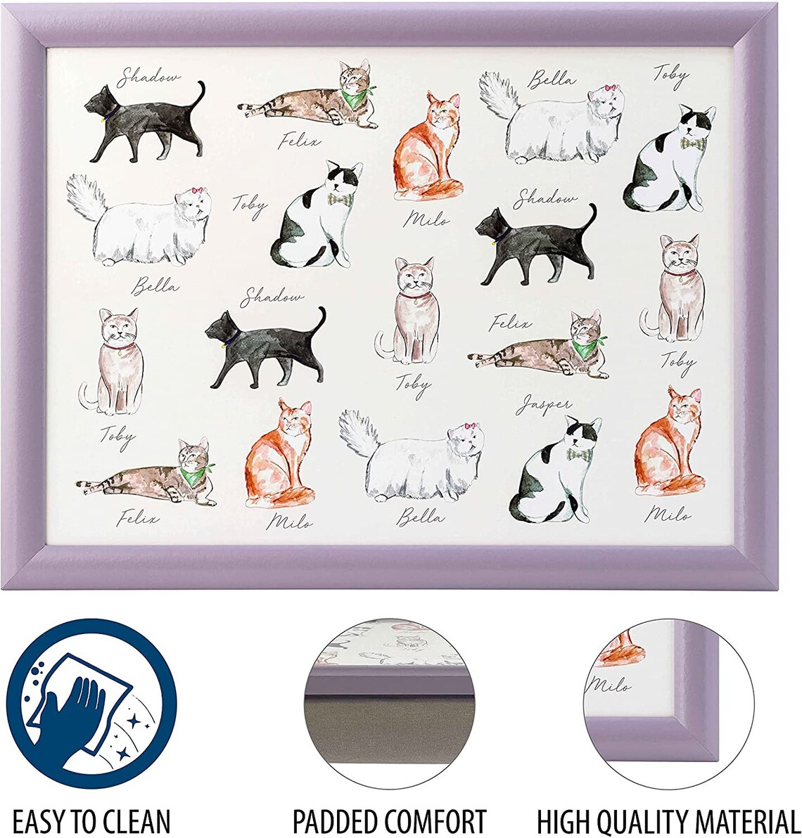 Pastel Pets Cat Lap Tray Large Wooden Lap Tray Soft Padded Etsy