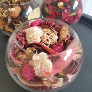 Pot-pourri mélangé à la main dans un grand bocal à poissons en verre transparent, parfum d'intérieur, décoration, emballé dans du cellophane et du ruban, 11 couleurs/parfums