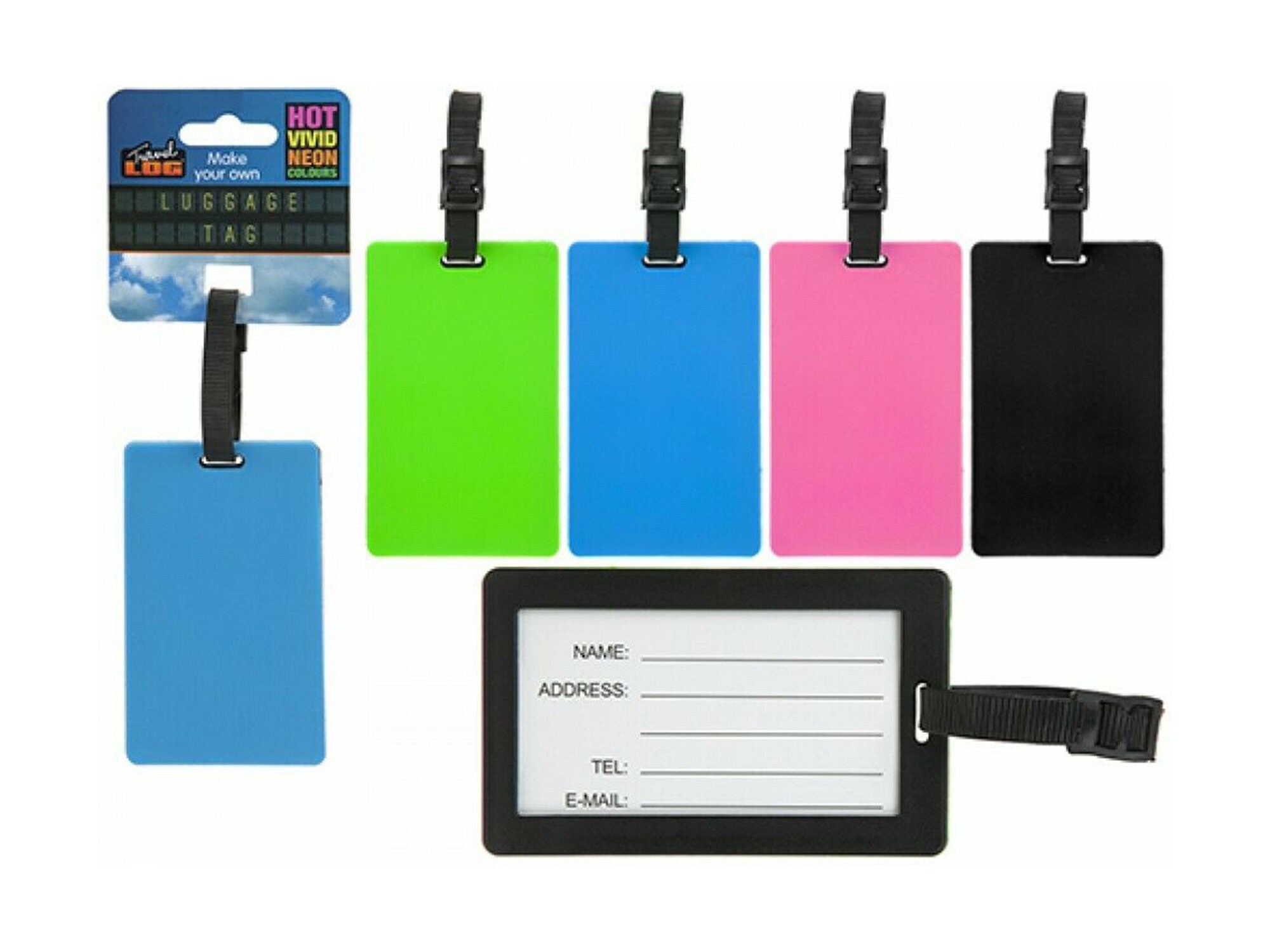 Neon sales luggage tags