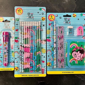Eres increíble, es cosa de chicas, juegos de papelería, lápices, billetera, regla, sacapuntas, borrador, juego de regalo de bolígrafos multicolores 10 en 1, paquete de regreso a clases