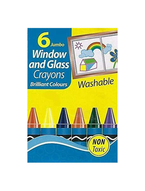 Pack of 6 Window Crayons in 6 Bright Colours. Draw on Glass and Wash Off,  Seasonal Scenes for Halloween, Summer, Mother's Day, Christmas Etc -   Norway