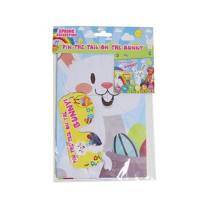 Pin the Tail on The Easter Bunny Easter Games Fun Party Activity Complete Game  Large Colourful Sheet with 49 Tails