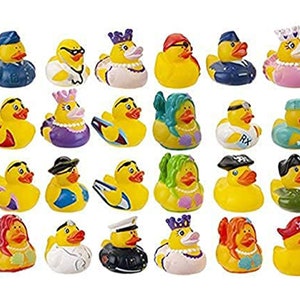 SALE! Bulk Set of Mixed Rubber Ducks, Mix up Mini Rubber Duckies for Party Favours, Party Bags, Games, Duck Race, and More- 6 to 100 Ducks
