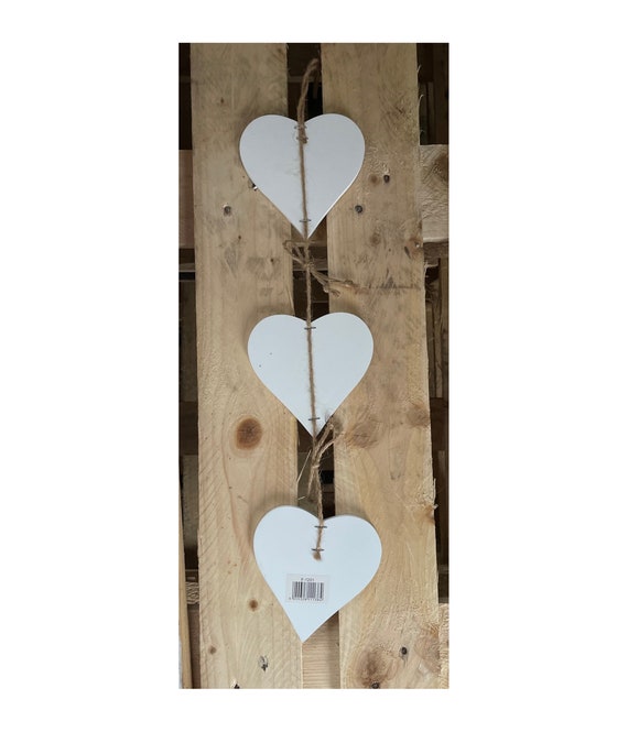 Vintage Style Wooden Heart Decoration  Heart decorations, Wooden hearts,  Hanging hearts