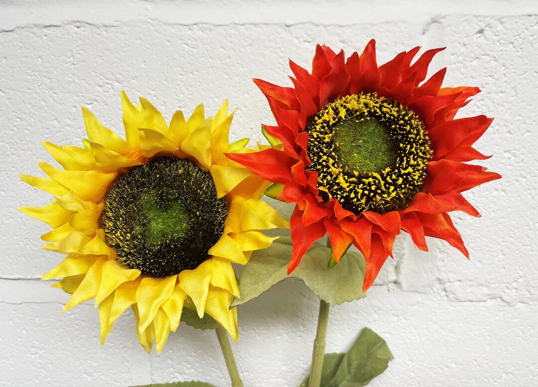 Faux Sunflowers Extra Long 80cm Artificial Sunflower Stem in Etsy