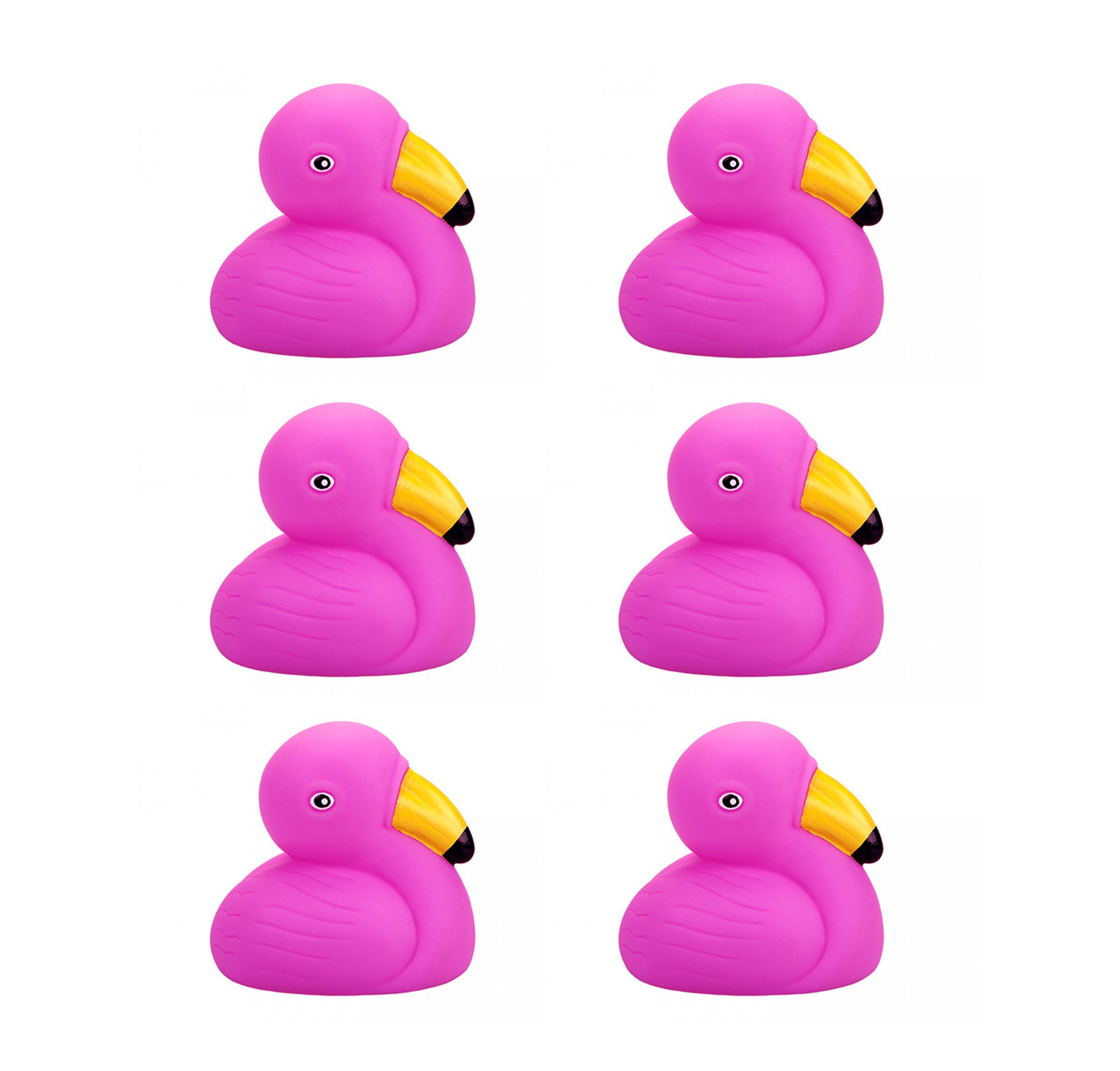Flamingo Mini Gummienten Set: Lustiges Geschenk, Gastgeschenk,  Partybeutelfüller, Entenrennen etc. Süße rosa Flamingo Spielzeug Enten in  Verkleidung - .de