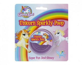 Glittery Unicorn Poop Super Dooper Sparkly Glitter Slime in a Small Tub - Ideal for Party Bags, Stocking Filler, Small Gift, Craft Fun