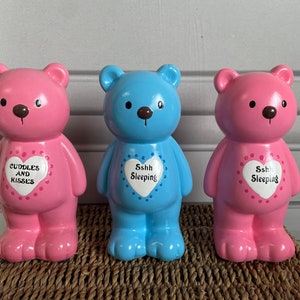 Cute Teddy Bear Piggy Bank 2 Designs Pink Blue Ceramic Teddy Moneybox Ornament 15x8cm Money Box Childs Present Gift for Baby or Baby Shower