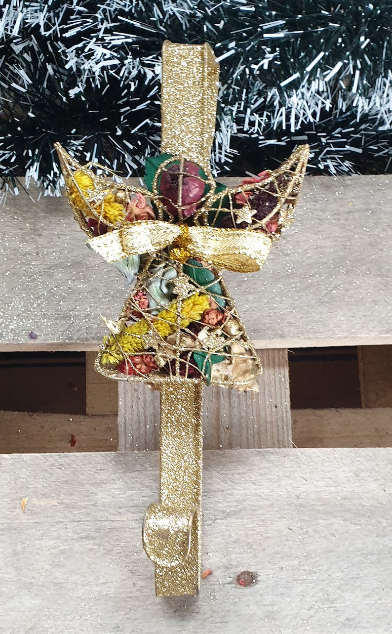 Gold Glitter Over Door Hanger for Christmas Wreaths Metal Etsy