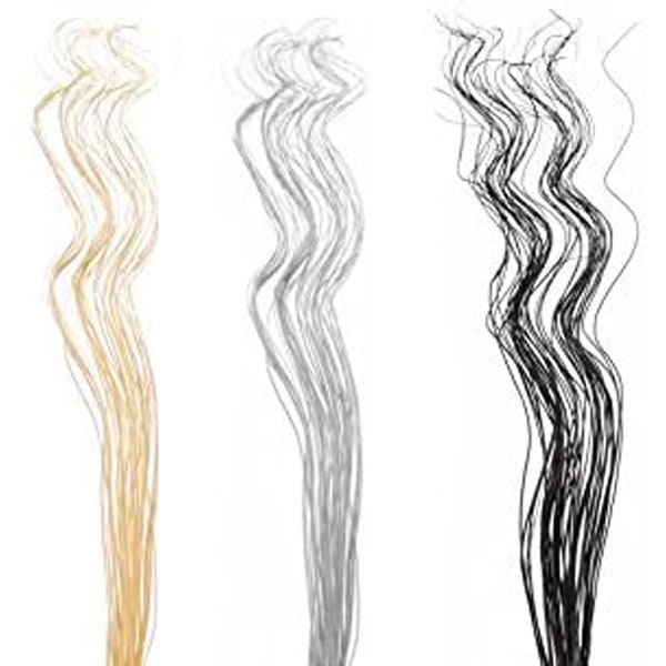 Spiral Willow Twigs Bunch, Curly Twisted Dried Vase Filler Corkscrew Branches 1.2M Branches 120cm de haut en Noir Argent ou Crème