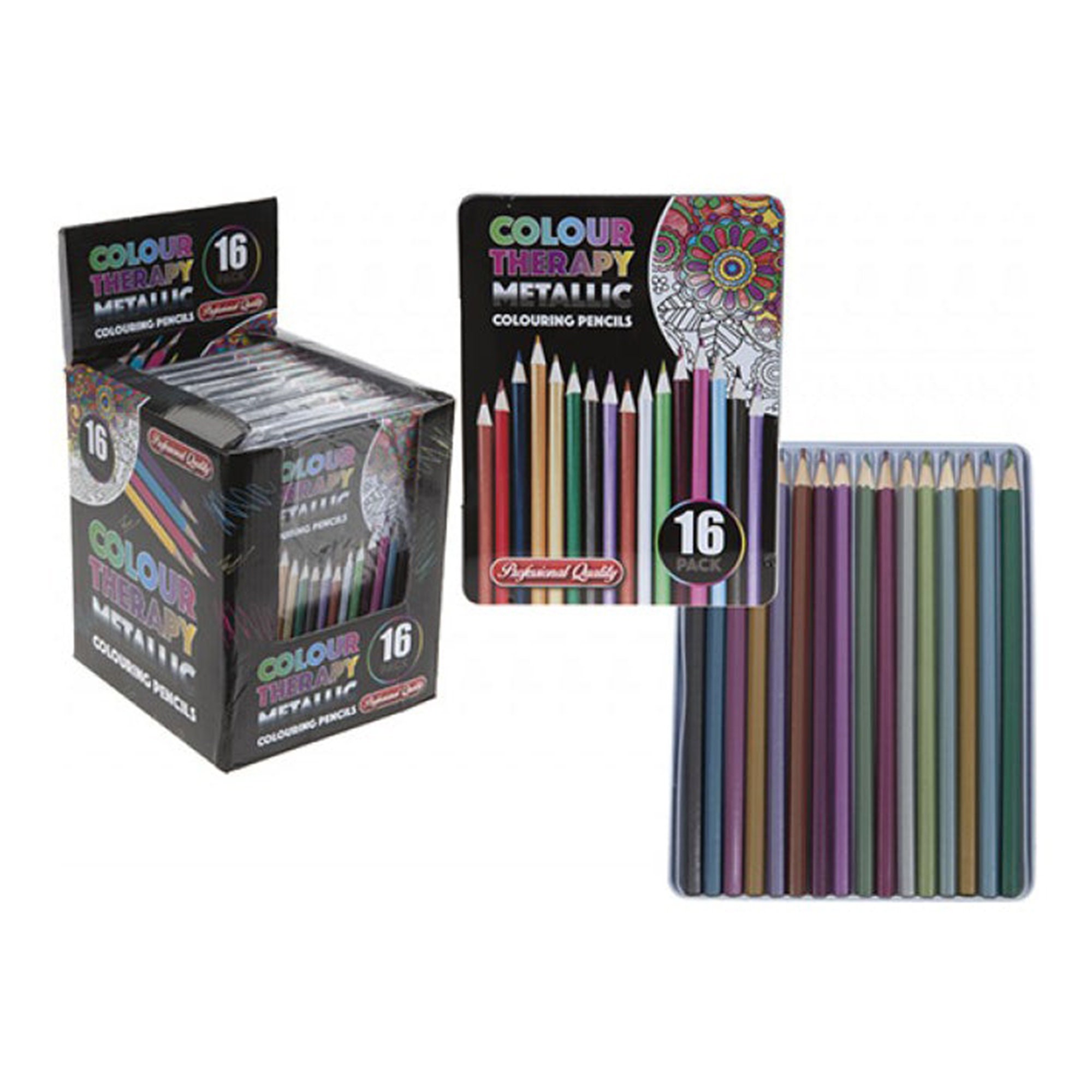 Professional 24 Colored Pencil Set, Tin Box Set in Metal Tin Case