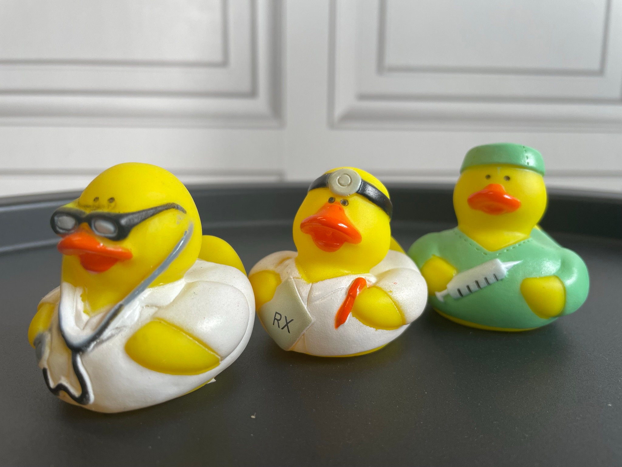 Rubber Duck Doctor Decor Car Home Office Cute Ornament Squeak Yellow Ducky  New