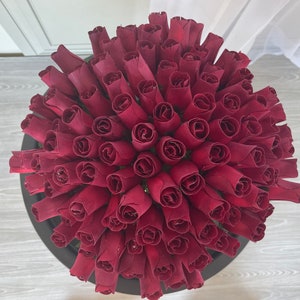 100 x rosas de madera de un solo tallo capullos de rosa de madera elija entre muchos colores rosas individuales sueltas: artesanía, decoración del hogar, creación de ramos, día de la madre imagen 4