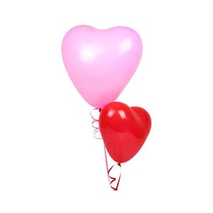 20 Heart Balloons in Pinks & Red, Decoration for Birthdays, Valentines, Special Occasions. Helium or Air Inflatable Balloons Romantic Décor
