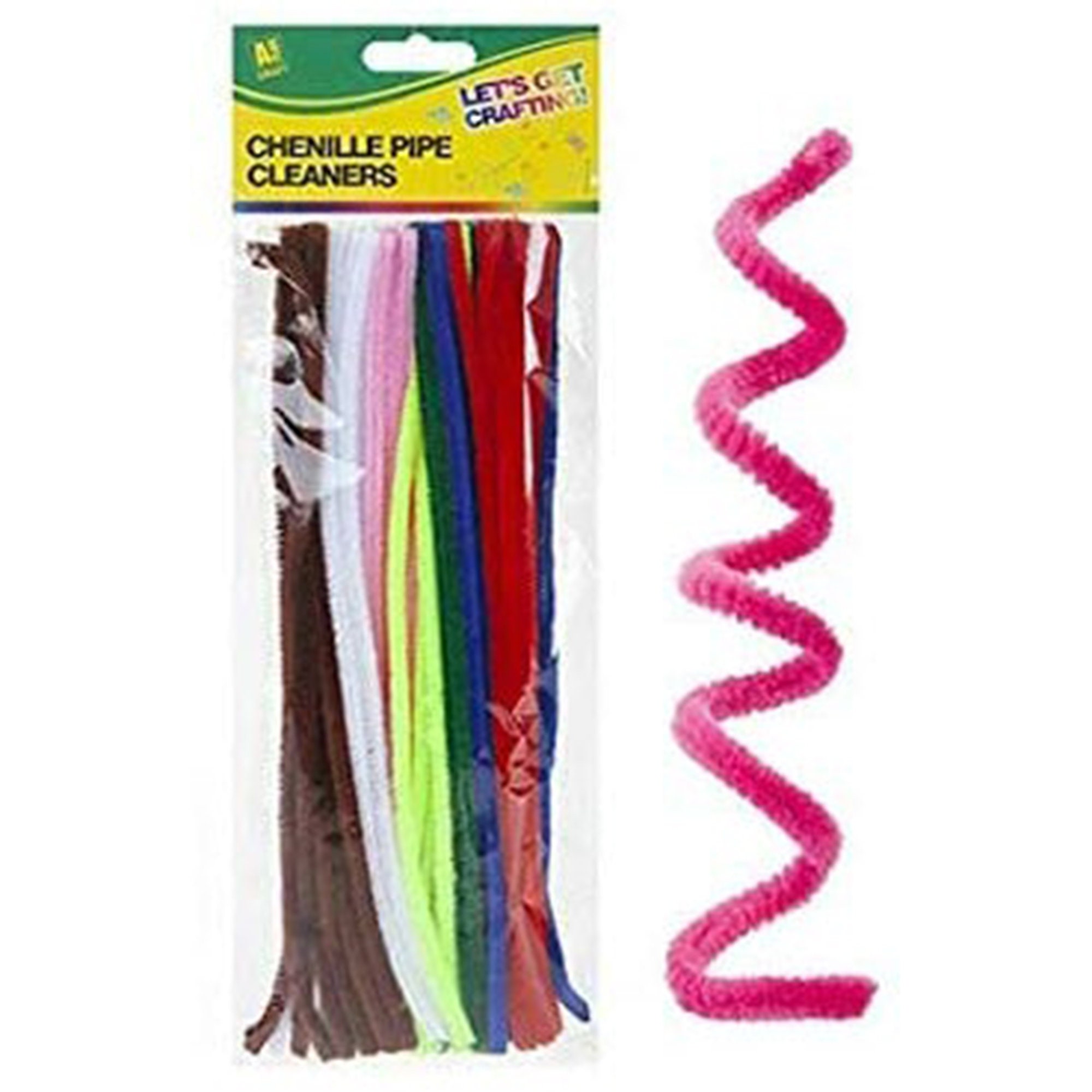 CHENILLE 12 PIPE CLEANERS, 4 PACKS GREEN, 1 MULTICOLOR, 2 BLACK, 1 RED